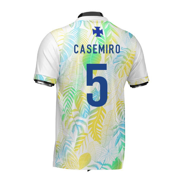 Brazil DNA White Concept Football Jersey (Wolvate) Adult Short Sleeve (Casemiro 5)
