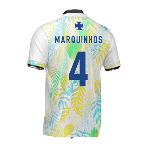 Brazil DNA White Concept Football Jersey (Wolvate) Adult Short Sleeve (Marquinhos 4)