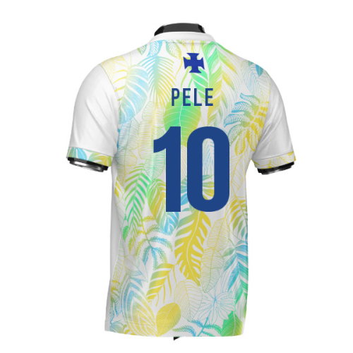 Brazil DNA White Concept Football Jersey (Wolvate) Adult Short Sleeve (Pele 10)