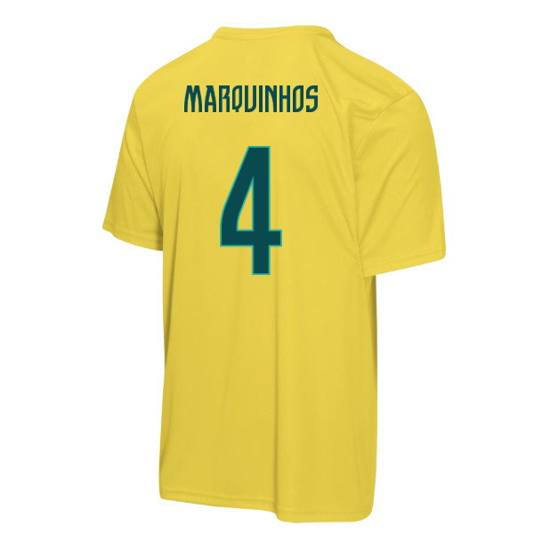 Brazil FIFA World Cup 2026™ T-Shirt (Yellow) - Kids (Marquinhos 4)