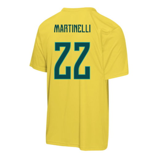 Brazil FIFA World Cup 2026 T-Shirt (Yellow) - Kids (Martinelli 22)
