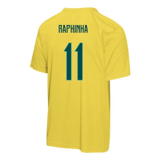 Brazil FIFA World Cup 2026 T-Shirt (Yellow) - Kids (Raphinha 11)