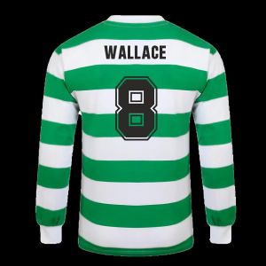 Celtic 1967 European Cup Winners Long Sleeve Retro Shirt (Wallace 8)