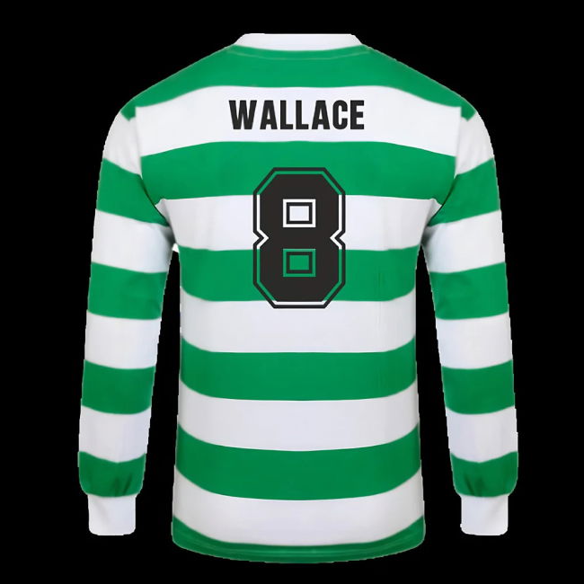 Celtic 1967 European Cup Winners Long Sleeve Retro Shirt (Wallace 8)