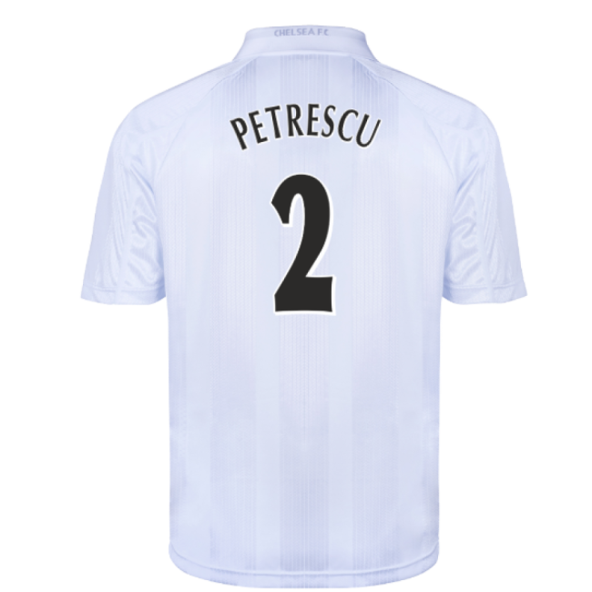 Chelsea 1998 Blank Out Retro Football Shirt (White) (Petrescu 2)