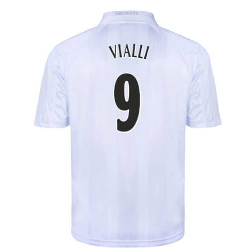 Chelsea 1998 Blank Out Retro Football Shirt (White) (Vialli 9)