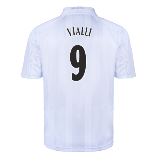 Chelsea 1998 Blank Out Retro Football Shirt (White) (Vialli 9)