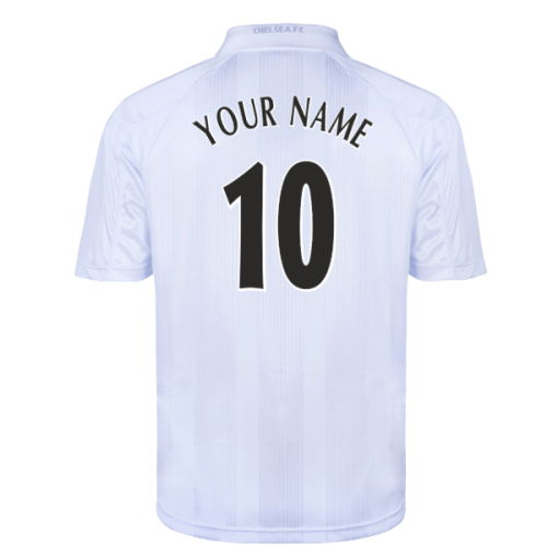 Chelsea 1998 Blank Out Retro Football Shirt (White) (Your Name)