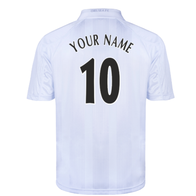 Chelsea 1998 Blank Out Retro Football Shirt (White) (Your Name)