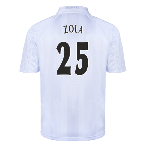 Chelsea 1998 Blank Out Retro Football Shirt (White) (Zola 25)