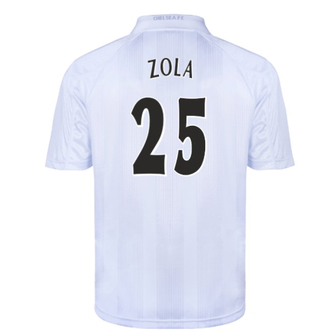 Chelsea 1998 Blank Out Retro Football Shirt (White) (Zola 25)