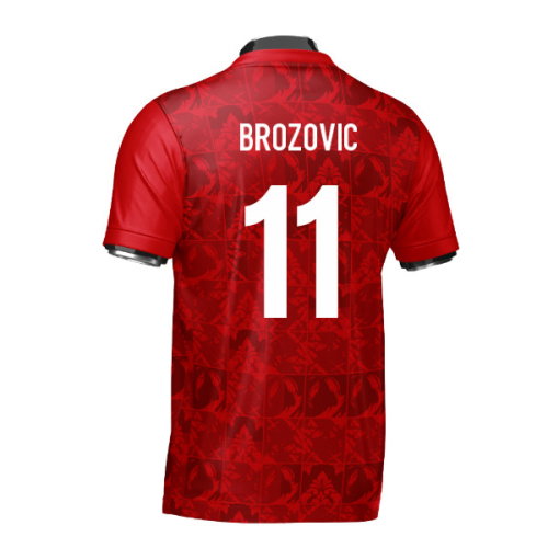 Croatia DNA Red Concept Football Jersey (Wolvate) Adult Short Sleeve (Brozovic 11)