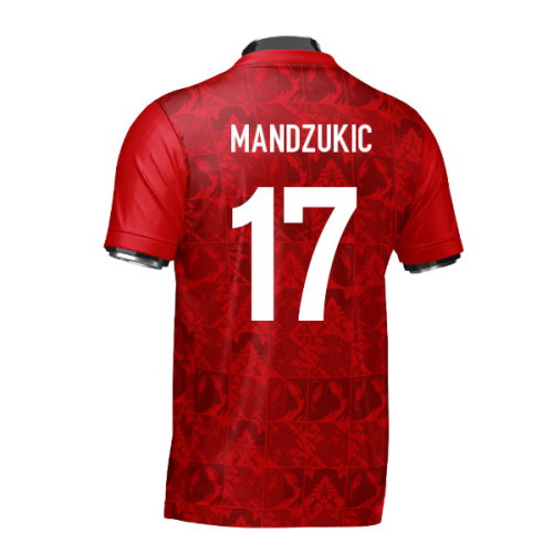 Croatia DNA Red Concept Football Jersey (Wolvate) Adult Short Sleeve (Mandzukic 17)