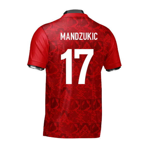 Croatia DNA Red Concept Football Jersey (Wolvate) Adult Short Sleeve (Mandzukic 17)