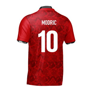 Croatia DNA Red Concept Football Jersey (Wolvate) Adult Short Sleeve (Modric 10)