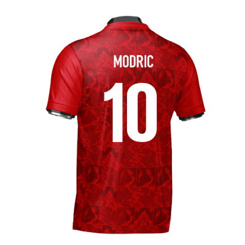 Croatia DNA Red Concept Football Jersey (Wolvate) Adult Short Sleeve (Modric 10)