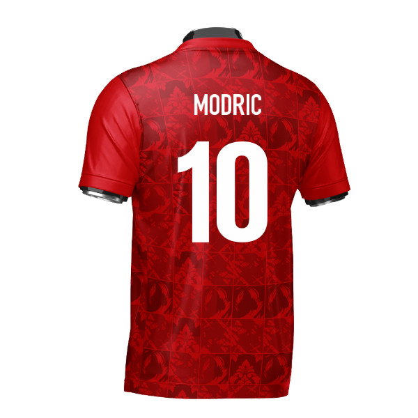 Croatia DNA Red Concept Football Jersey (Wolvate) Adult Short Sleeve (Modric 10)