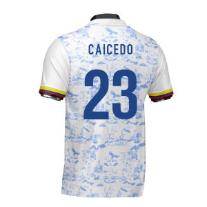 Ecuador DNA White Concept Football Jersey (Wolvate) Adult Short Sleeve (Caicedo 23)