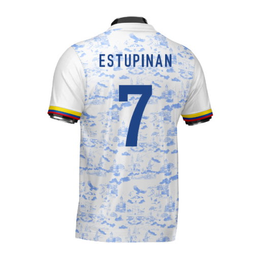 Ecuador DNA White Concept Football Jersey (Wolvate) Adult Short Sleeve (Estupinan 7)