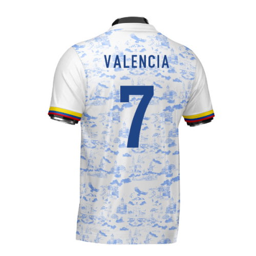 Ecuador DNA White Concept Football Jersey (Wolvate) Adult Short Sleeve (Valencia 7)