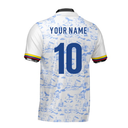 Ecuador DNA White Concept Football Jersey (Wolvate) Adult Short Sleeve (Your Name)
