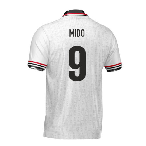 Egypt DNA White Concept Football Jersey (Wolvate) Adult Short Sleeve (Mido 9)