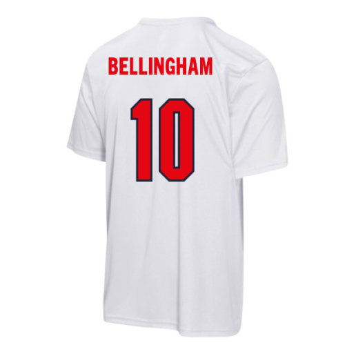 England FIFA World Cup 2026 T-Shirt (White) (Bellingham 10)