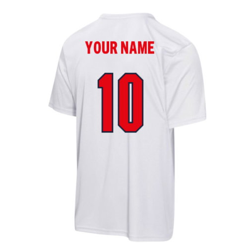 England FIFA World Cup 2026 T-Shirt (White) - Kids (Your Name)