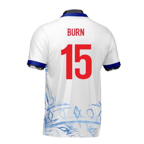 England Heritage Football Jersey White/Blue (Wolvate) Adult Short Sleeve (Burn 15)