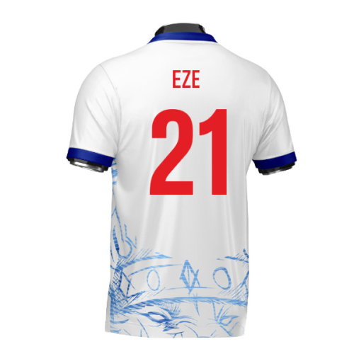 England Heritage Football Jersey White/Blue (Wolvate) Adult Short Sleeve (Eze 21)