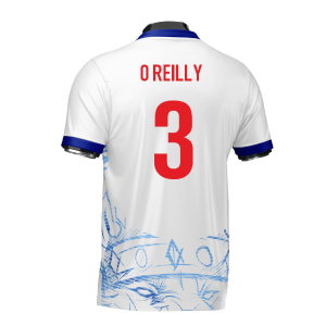 England Heritage Football Jersey White/Blue (Wolvate) Adult Short Sleeve (O Reilly 3)