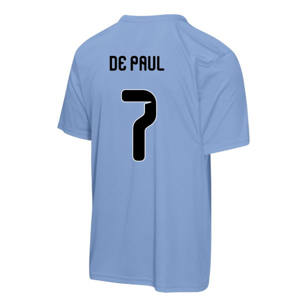 FIFA Argentina 2026 World Cup Poly Tshirt (Blue) (De Paul 7)