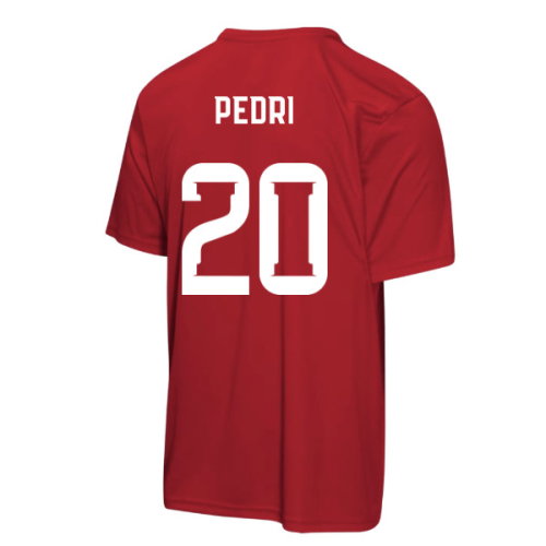 FIFA Spain 2026 World Cup Poly Tshirt (Red) (Pedri 20)