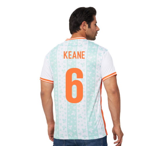 Ireland Legacy Football Jersey White (Wolvate) Adult Short Sleeve (Keane 6)
