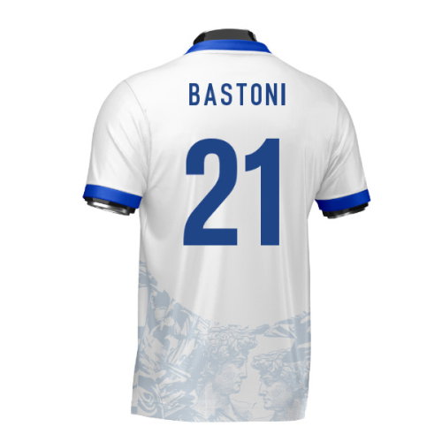 Italy Heritage Football Jersey (Wolvate) Adult Short Sleeve (Bastoni 21)