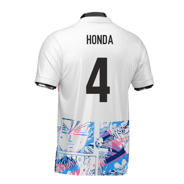 Japan Dragon Ball Z Heritage Football Jersey (Wolvate) Kids Short Sleeve (Honda 4)
