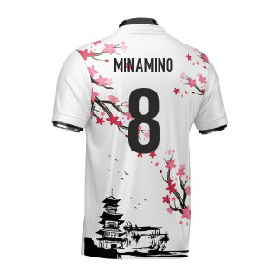 Japan Samurai Heritage Football Jersey (Wolvate) Adult Short Sleeve (Minamino 8)
