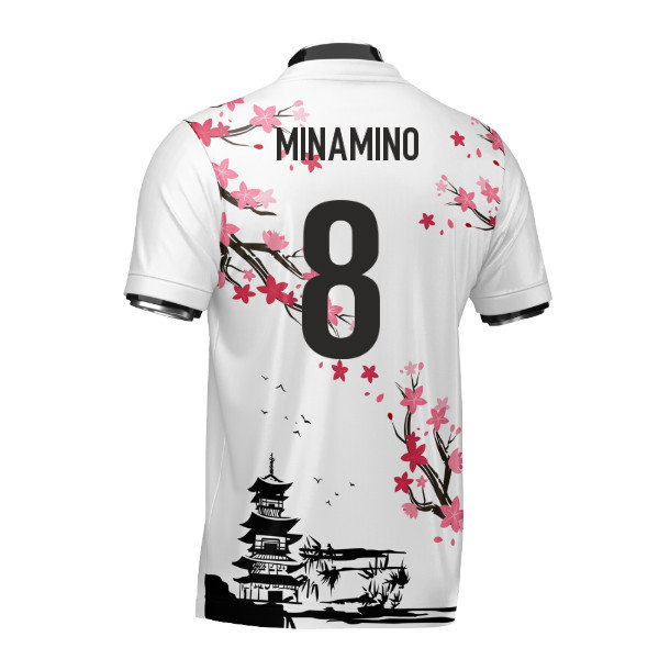 Japan Samurai Heritage Football Jersey (Wolvate) Adult Short Sleeve (Minamino 8)