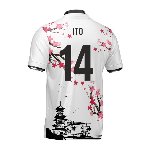 Japan Samurai Heritage Football Jersey (Wolvate) Kids Short Sleeve (Ito 14)