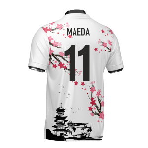 Japan Samurai Heritage Football Jersey (Wolvate) Kids Short Sleeve (Maeda 11)