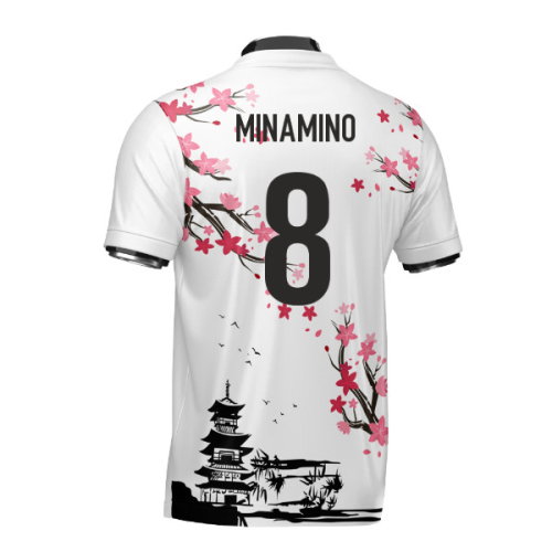 Japan Samurai Heritage Football Jersey (Wolvate) Kids Short Sleeve (Minamino 8)