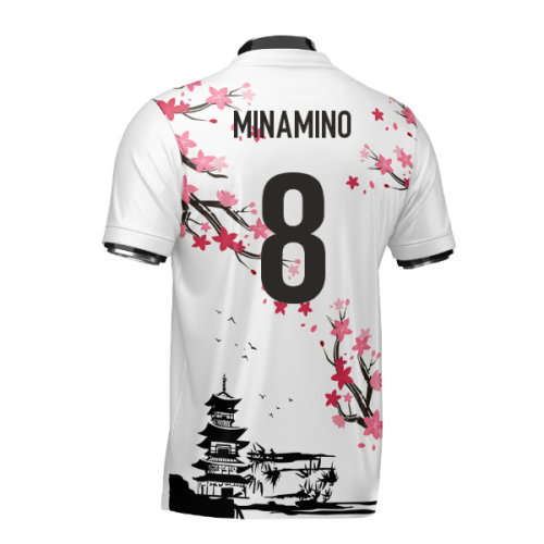 Japan Samurai Heritage Football Jersey (Wolvate) Kids Short Sleeve (Minamino 8)