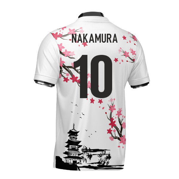 Japan Samurai Heritage Football Jersey (Wolvate) Kids Short Sleeve (Nakamura 10)