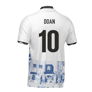 Japan Tokyo Heritage Football Jersey Blue (Wolvate) Adult Short Sleeve (Doan 10)