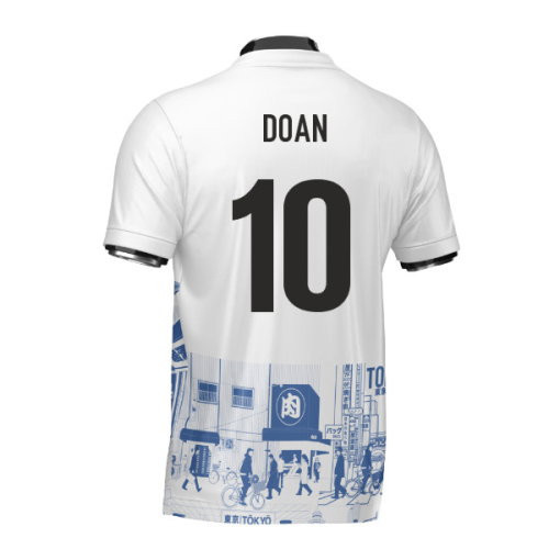 Japan Tokyo Heritage Football Jersey Blue (Wolvate) Adult Short Sleeve (Doan 10)