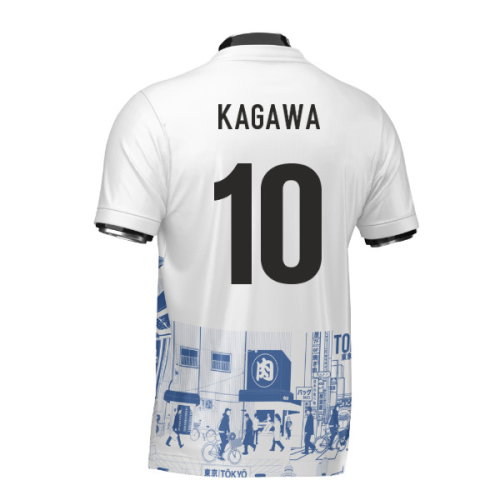 Japan Tokyo Heritage Football Jersey Blue (Wolvate) Adult Short Sleeve (Kagawa 10)