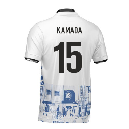 Japan Tokyo Heritage Football Jersey Blue (Wolvate) Adult Short Sleeve (Kamada 15)