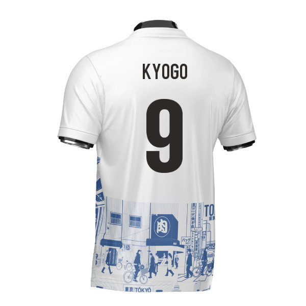 Japan Tokyo Heritage Football Jersey Blue (Wolvate) Adult Short Sleeve (Kyogo 9)