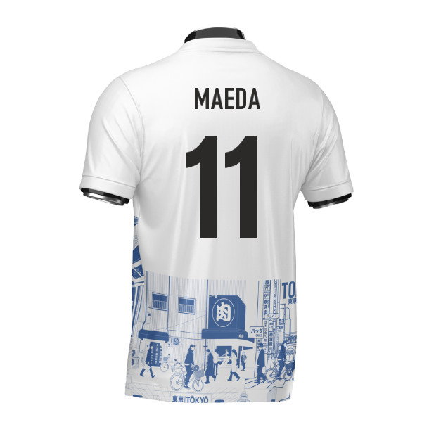 Japan Tokyo Heritage Football Jersey Blue (Wolvate) Adult Short Sleeve (Maeda 11)