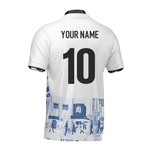 Japan Tokyo Heritage Football Jersey Blue (Wolvate) Adult Short Sleeve (Your Name)